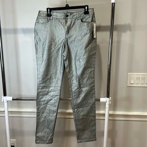 AZI jeans silver shimmer size 10 new